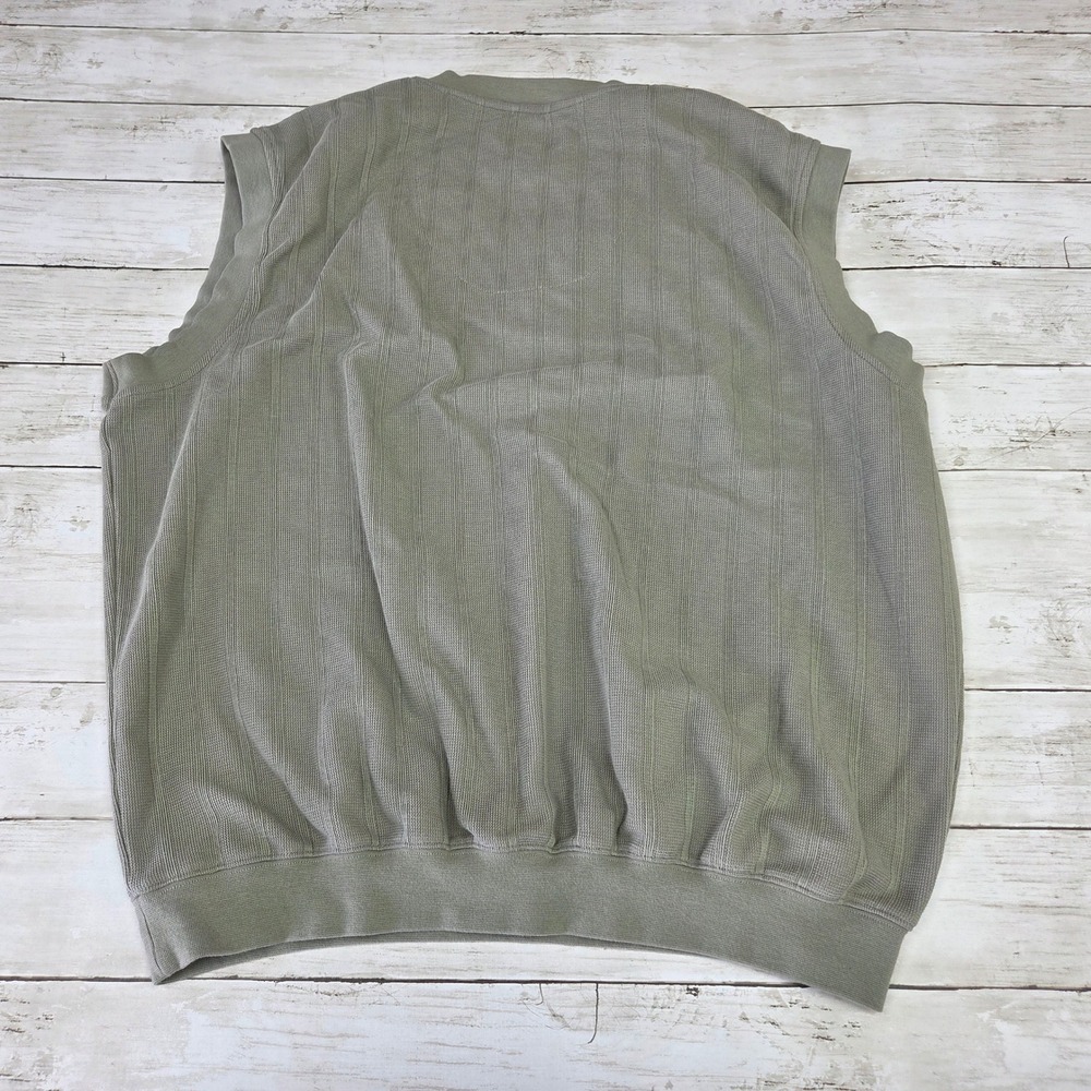 VTG Dunbrooke Mens XL Sage Green Golf Sweater Vest St Josephs Academy 2002 - Picture 8 of 10